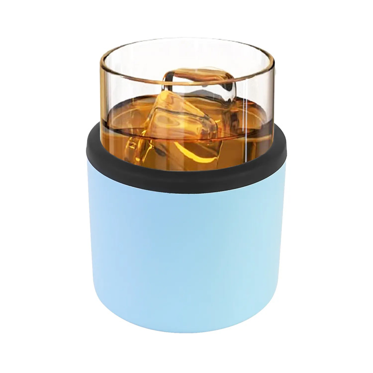 11oz 독특한 나무 스테인레스 스틸 절연 위스키 텀블러