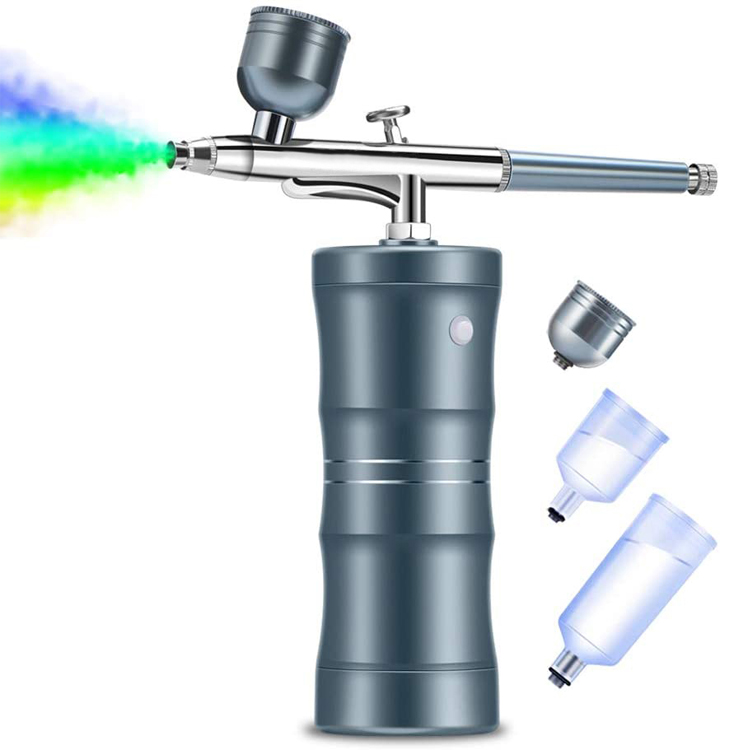 미니 스프레이 페인트 건 무선 에어브러시 압축기
