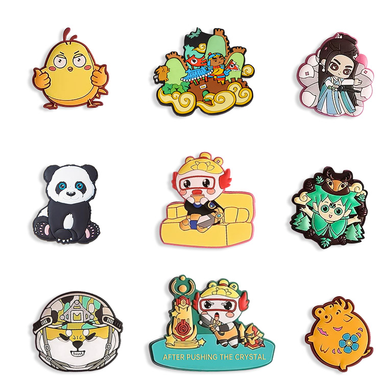 훈장 주문 로고 선택권 유효한 PVC 냉장고 자석