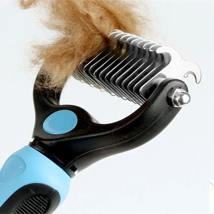 양면 Deshedding Dematting Grooming Brush Comb
