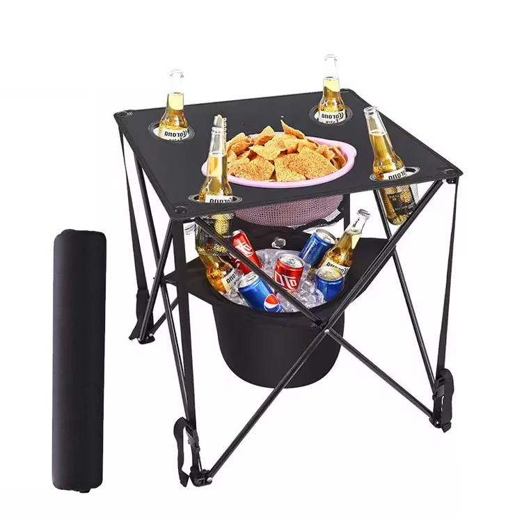 야외 홈 바용 현대 휴대용 철 접이식 테이블
