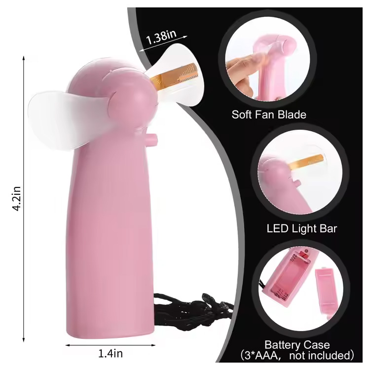 새로운 미니 휴대용 편리한 Led 사용자 정의 메시지 배터리 팬