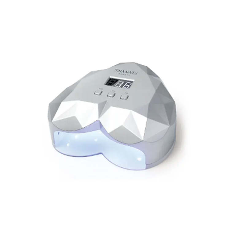 새로운 스마트 흰색과 은색 하트 모양 라이트 UV LED 네일 램프
