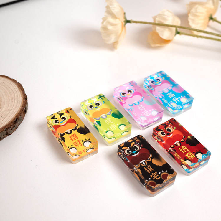 부드러운 자석 아크릴 벽돌 냉장고 자석 스티커